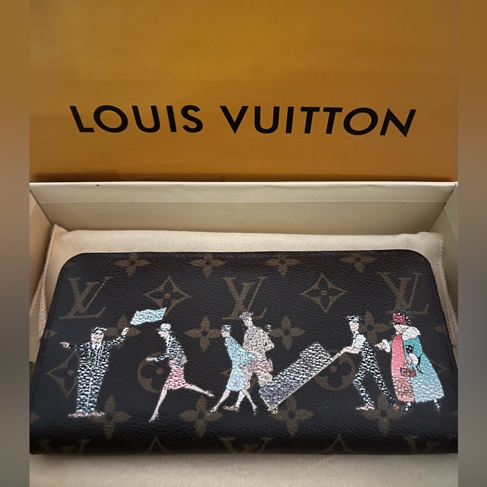 Louis Vuitton Limited Edition Monogram Canvas Illustré Parade Zippy Wallet LV
